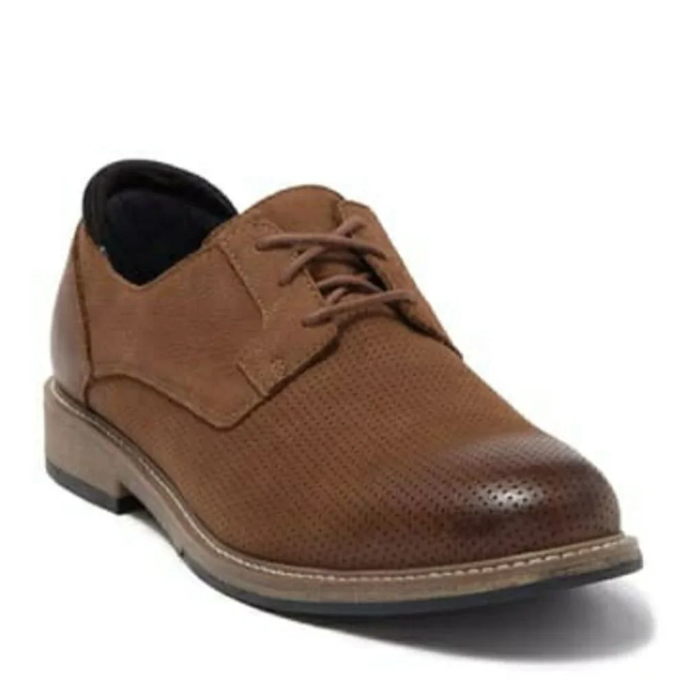 DR. SCHOLL'S Cash Perforated Brown Leather Oxfords - Picture 2 of 10